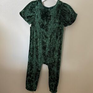 Cat & Jack Green Velvet Bodysuit
